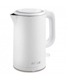 Чайник  ARESA AR-3453  белый  двойн стенки 2кВт, 1,7либирске. Чайник двухслойный оптом - Василиса,  Delta, Казбек, Galaxy, Supra, Irit, Магнит. Доставка