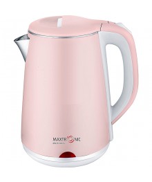Чайник MAXTRONIC MAX-321 св розовый (2л, двойн стенки, колба нерж, диск 1,8кВт) 12/упибирске. Чайник двухслойный оптом - Василиса,  Delta, Казбек, Galaxy, Supra, Irit, Магнит. Доставка