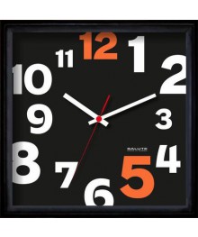 Часы настенные  Салют 28х28  П - 2А6 - 080 пластик квадратные (10/уп)астенные часы оптом с доставкой по Дальнему Востоку. Настенные часы оптом со склада в Новосибирске.