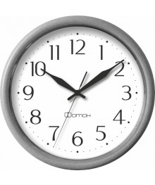 Часы настенные  Фотон П111 серые 24,5см круглые (Салют)астенные часы оптом с доставкой по Дальнему Востоку. Настенные часы оптом со склада в Новосибирске.