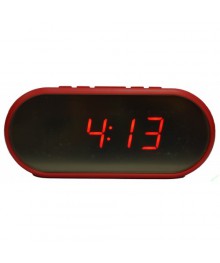 часы настольные VST-712Y/1 зеркальные (красный)стоку. Большой каталог будильников оптом со склада в Новосибирске. Будильники оптом по низкой цене.