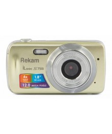 Фотоаппарат Rekam iLook S750i золотистый 12Mp 1.8" SD /AAAоптом с доставкой по Дальнему Востоку. Большой каталог цифровых фотоаппаратов оптом по низкой цене!