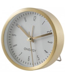 Часы будильник ENERGY EA-02 золото, р.9,2*3,3смстоку. Большой каталог будильников оптом со склада в Новосибирске. Будильники оптом по низкой цене.