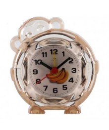 Часы будильник  B3-002 (7х7 см) коричневый "Бананы"стоку. Большой каталог будильников оптом со склада в Новосибирске. Будильники оптом по низкой цене.
