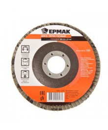 Диск лепестковый торцевой ЕРМАК 22*115 р100Алмазные диски оптом со склада в Новосибирске. Расходники для инструмента оптом по низкой цене.