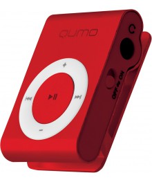 mp3 плеер QUMO Red Красный, 4 Гб, без слота под карты памяти, без дисплея, металлический копруственные MP3 плееры, большой каталог, низкие цены. Купить MP3 плееры оптом со склада в Новосибирске.