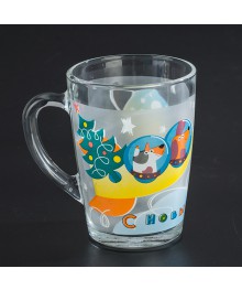 Кружка  стекло 300мл  "Капучино" Космический НГ 07c1334 (56342)керамики в Новосибирске оптом большой ассортимент. Посуда фарфоровая в Новосибирскедля кухни оптом.