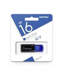 USB2.0 FlashDrives16Gb Smart Buy Click Black-Blue (SB16GBCL-B)овокузнецк, Горно-Алтайск. Большой каталог флэш карт оптом по низкой цене со склада в Новосибирске.