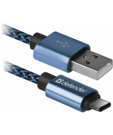 Кабель USB09-03T PRO USB2.0 синий,AM-Type C,1м,2,1А DEFENDERВостоку. Адаптер Rolsen оптом по низкой цене. Качественные адаптеры оптом со склада в Новосибирске.