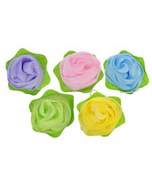 Мочалка-спонж в виде розы, 30г, 5 цветов Товары для ванной оптом с доставкой по Дальнему Востоку. Большой каталог товаров для ванной оптом.