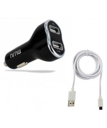 ЗУ в прикуриватель MUJU MJ- C10 + кабель Micro USB (5B,2400mA)