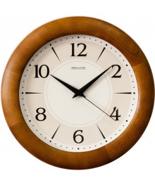 Часы настенные  Салют 31х31 ДС - ББ25 - 130 ОРЕХ дерево круглые (10/уп)астенные часы оптом с доставкой по Дальнему Востоку. Настенные часы оптом со склада в Новосибирске.