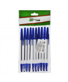 Ручки шариковые набор 10шт, синие, "Оптима", масляные чернила, пластик, РО40 СТАММ