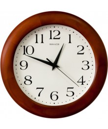 Часы настенные  Салют 31х31 ДС - ББ28 - 015 дерево круглые (10/уп)астенные часы оптом с доставкой по Дальнему Востоку. Настенные часы оптом со склада в Новосибирске.