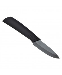 Нож кухон.керамический Бусидо, черный,  7,5см оптом. Набор кухонных ножей в Новосибирске оптом. Кухонные ножи в Новосибирске большой ассортимент