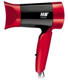 Фен   HITT HT-6301 чёрн-красный (1000 Вт, две скор,  концентратор, складн ручка) (50)