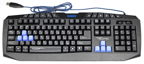 Клавиатура Qumo Gamer, проводная, 103 + 10 клавиш мультимедиа