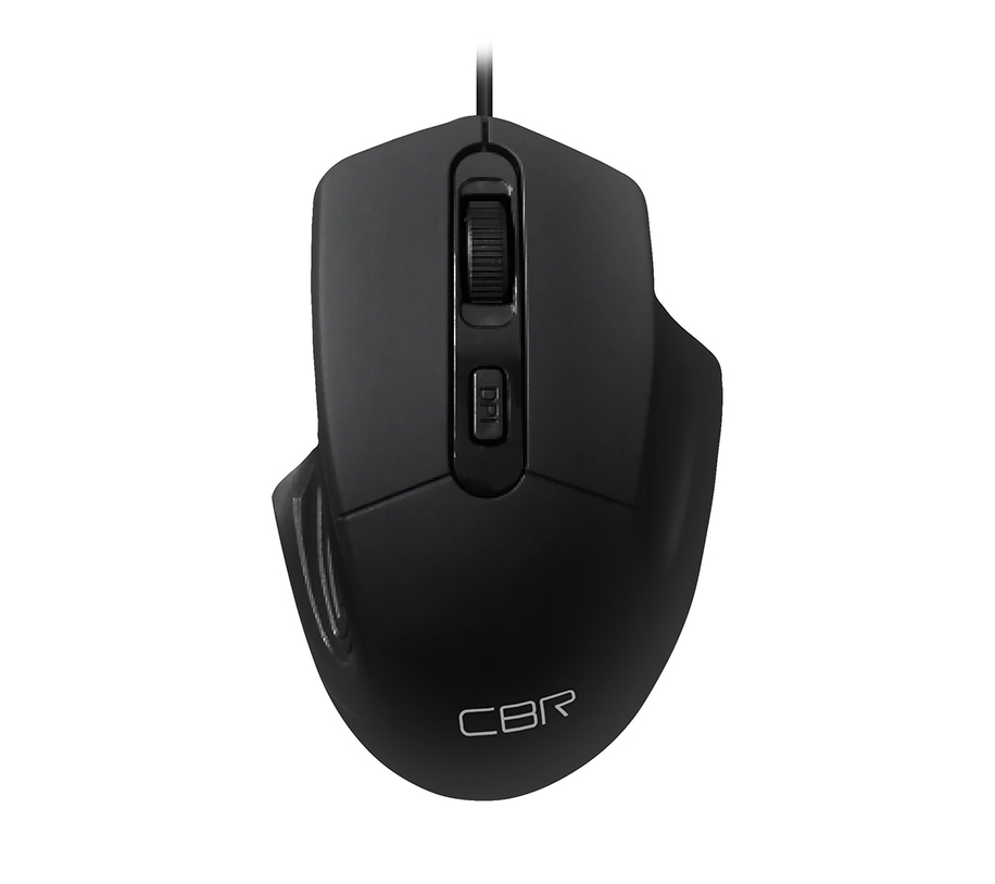 Мышь CBR CM 330 Black, проводная для правой руки, оптическая, USB, 800/1200/1600 dpi, 4 кнопки
