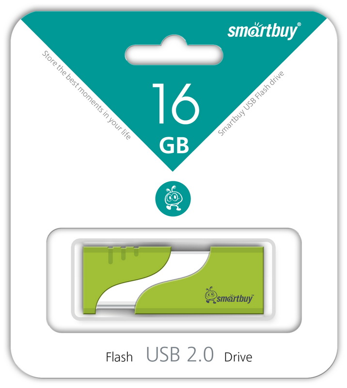 USB2.0 FlashDrives16Gb Smart Buy Hatch White