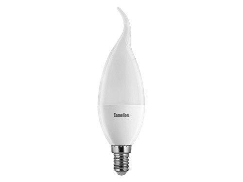Эл. лампа светодиодная Camelion LED-CW35-4.5W-/830/E14(Свеча на ветру 4.5Вт 220В,аналог 40Вт) уп.10