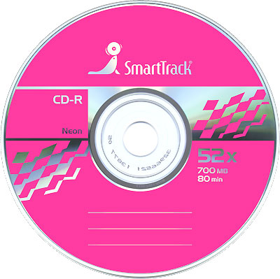 диск SMART TRACK CD-R 52x, SP (100) NEON 6 color