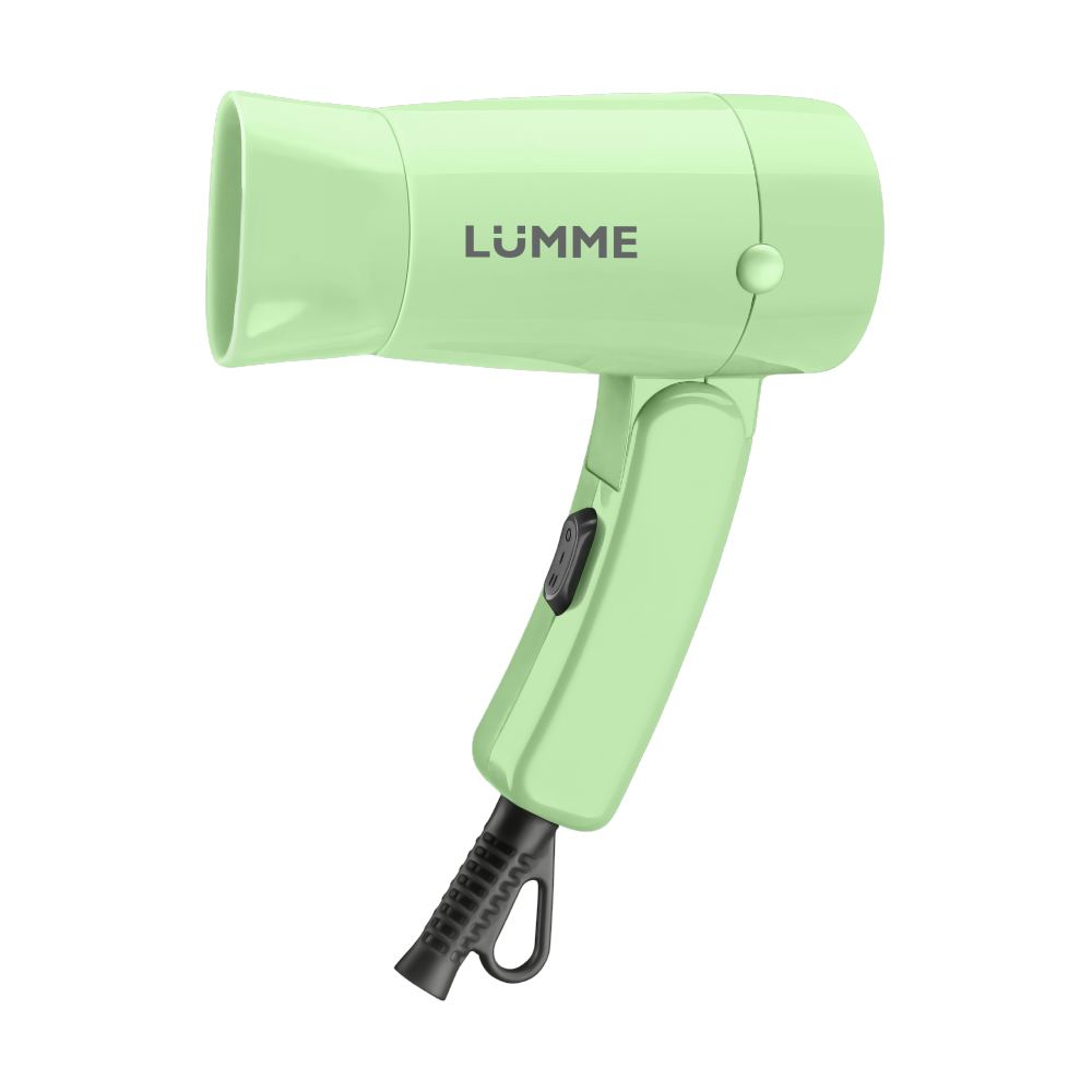 Фен   LUMME LU-1040 {GJ} зеленый нефрит (1200 Вт, 2 режима, складн ручка, концентратор) 10/уп