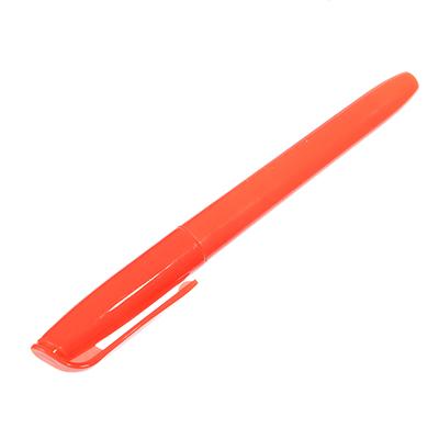 Маркер-выделитель оранжевый, круглый корпус, скошенный наконечник, линия 4мм 12шт/уп