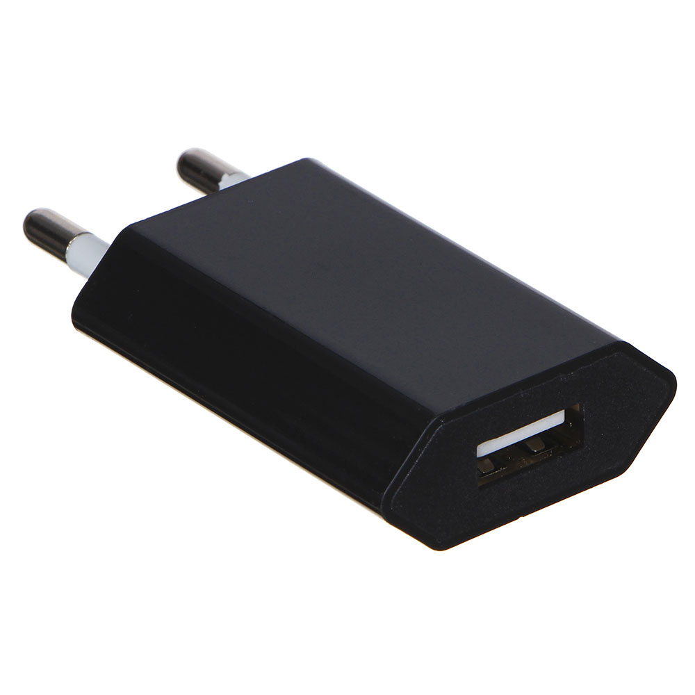 Блок пит USB сетевой, 1.0A, плоское, черный