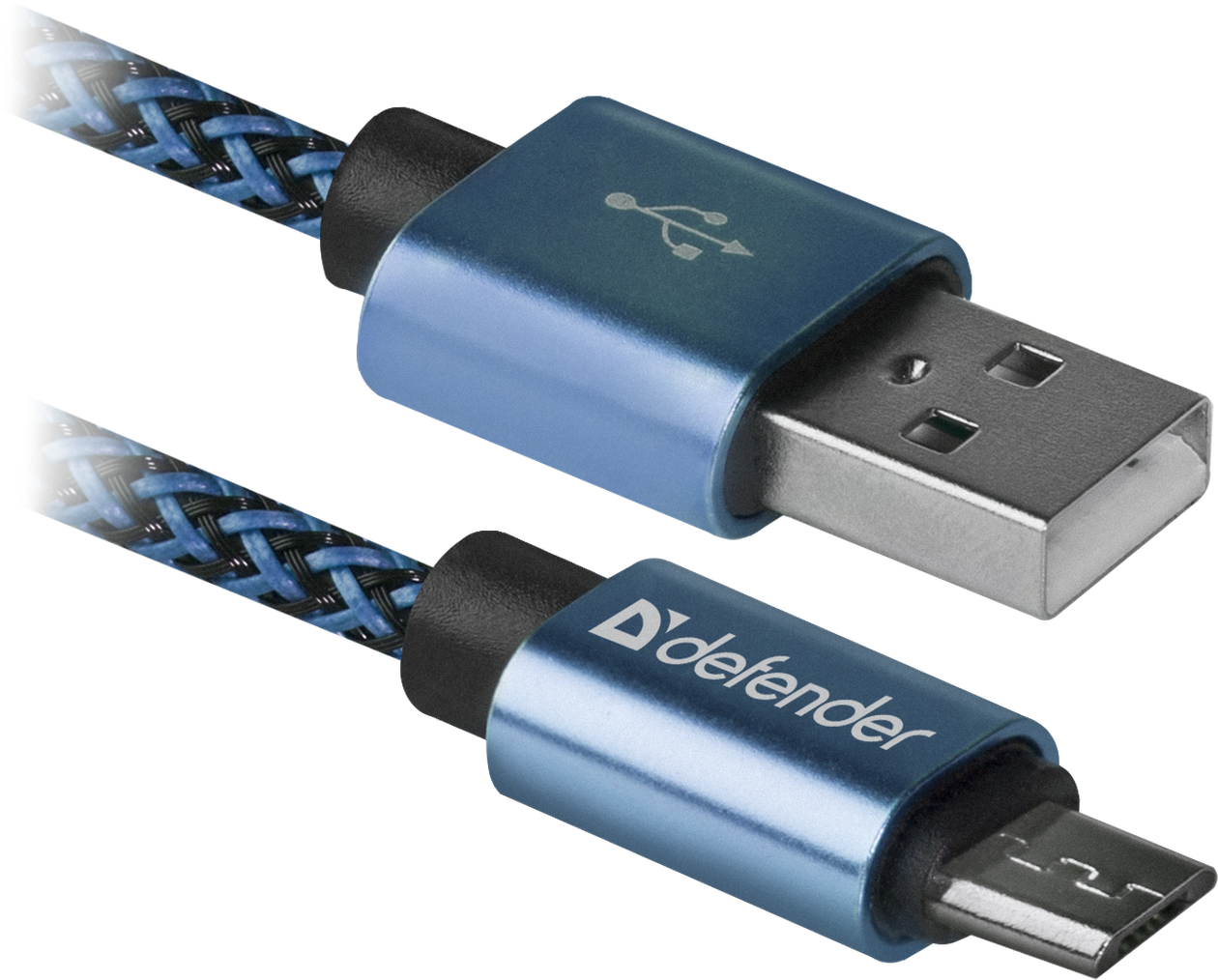 Кабель USB08-03Т PRO USB 2.0 синий, AM-MicroBM, 1м, 2,1А DEFENDER
