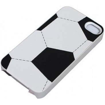 Кейс  QUMO для iPhone4 футбольный мяч.Цвет черно - белый