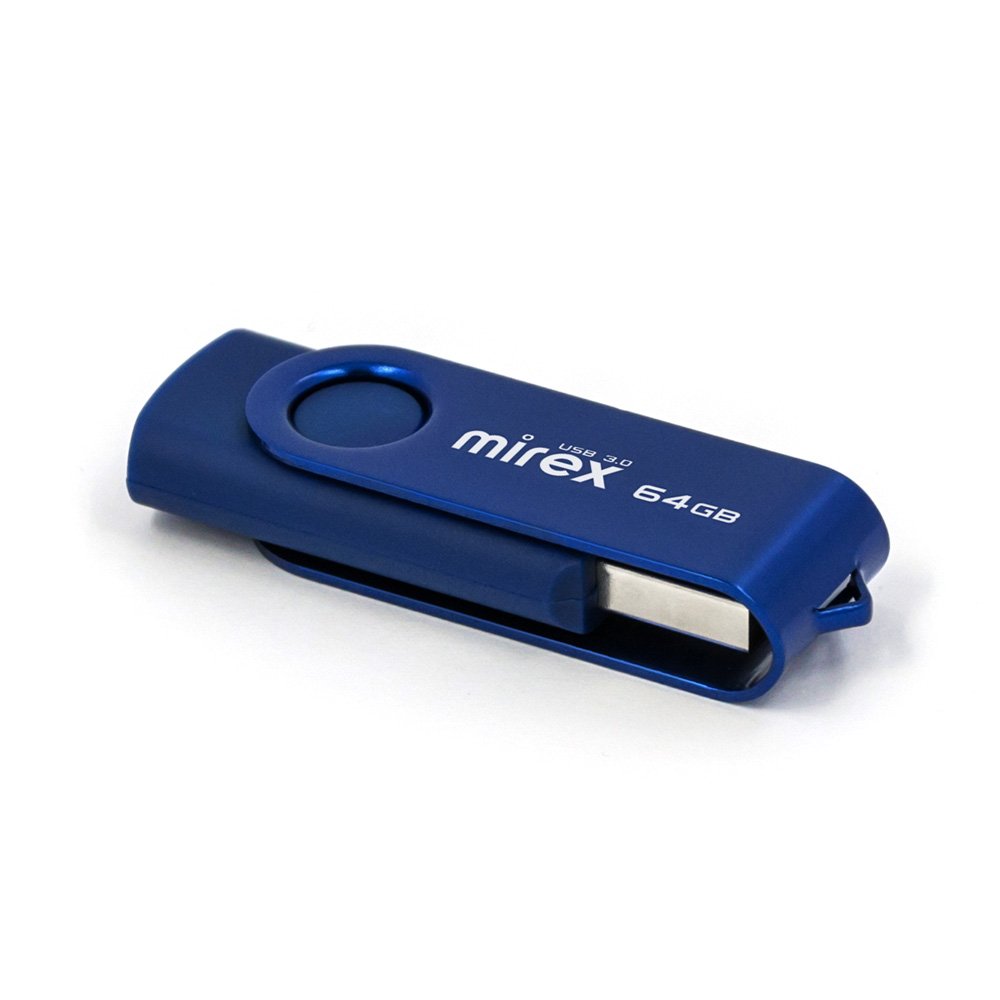 USB3.0 FlashDrives 64Gb Mirex SWIVEL DEEP BLUE