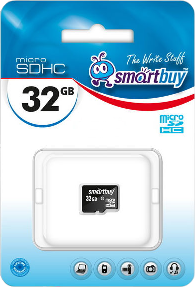 Пам.MicroSDHC,32Gb Smart Buy (Class 4) без переходника