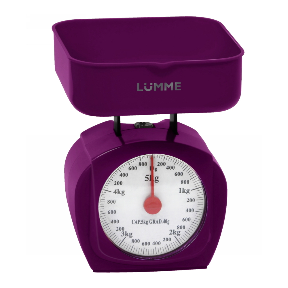 Весы кухонные LUMME LU-1302 фиолетовый чароит (механич, 5 кг/40г) 12/уп