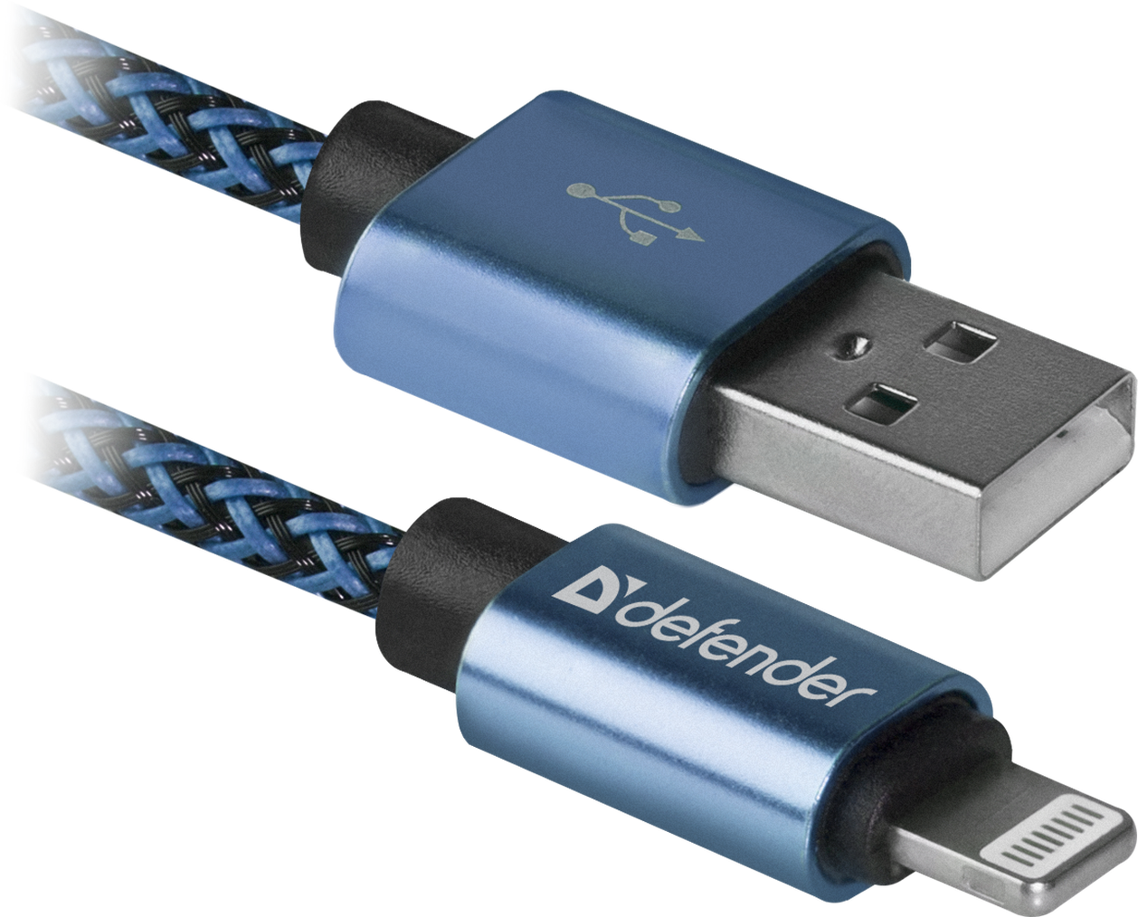 Кабель USB ACH01-03TPRO USB2.0 синий (AM)-Lightning(M), 1м,2,1А DEFENDER