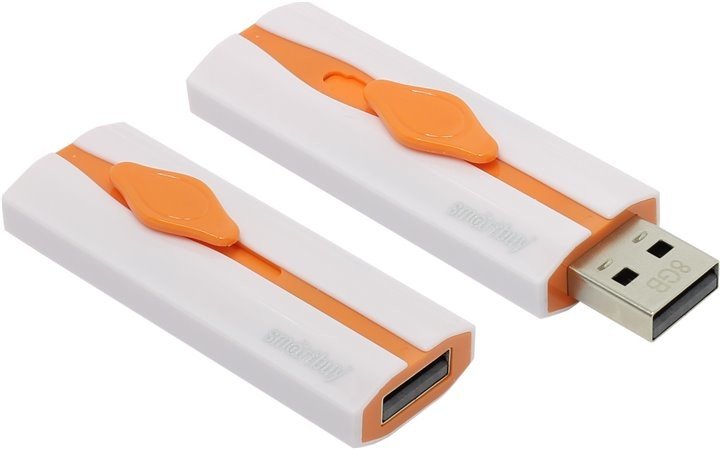 USB2.0 FlashDrives 8Gb Smart Buy  Comet White (SB8GBCMT-W)