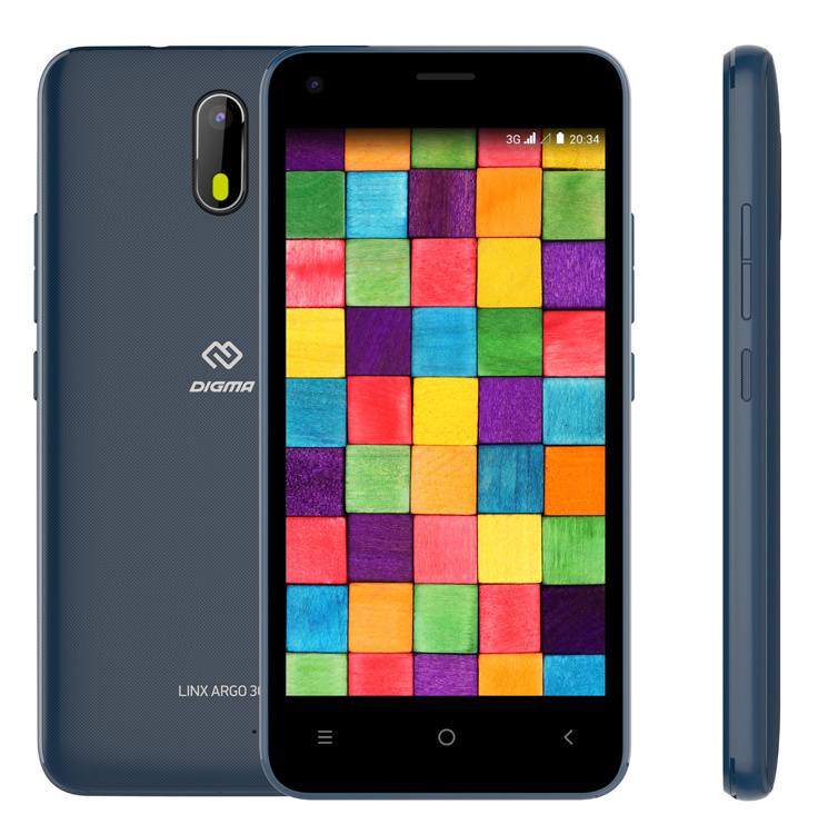 Смартфон  Digma Argo 3G LINX 8Gb 512Mb синий 3G 2Sim 4.5" TN 480x854 AndGo 2Mpix 802.11bgn GPS