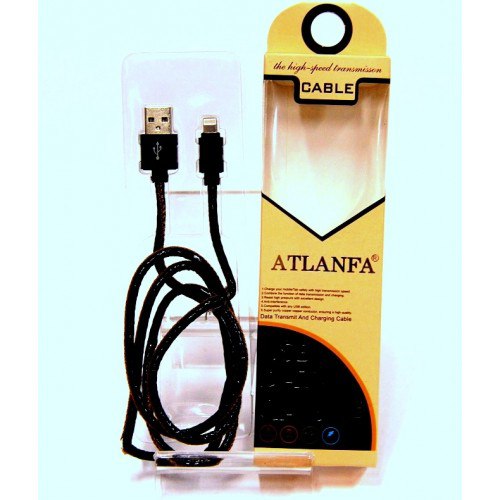 кабель для Iphone 5+6 металлический (кожа змеи) ATLANFA AT-5016