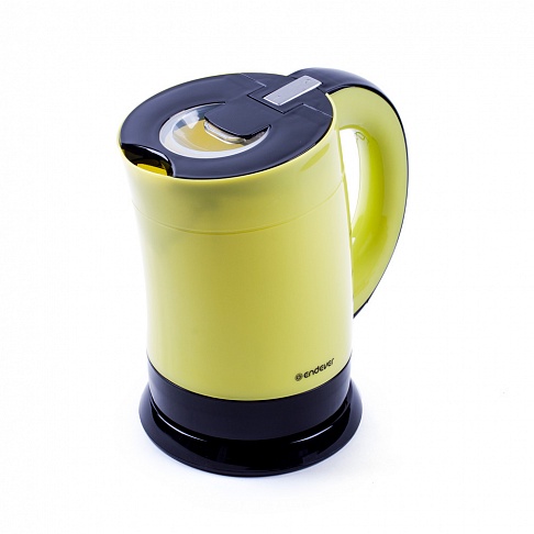 Чайник Endever Skyline KR-356 черно-желтый (1л,1900Вт, LED-подсветка, диск)