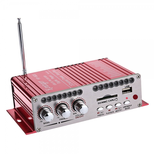 Усилитель звука HY501 (2х20Вт, USB, TF, FM, пит 12V)