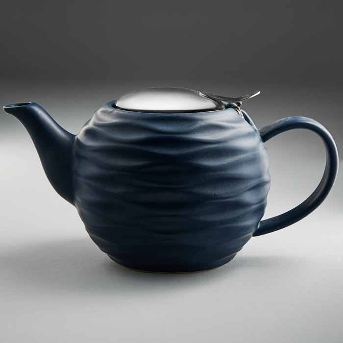 Чайник заварочный Ф19-004R с фильтром, синий, 800мл керамика (24)