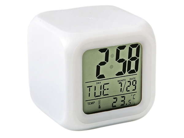 Часы настольные  OT-CLT01 (TD-007) (дата, будильник, темпер., подсветка)