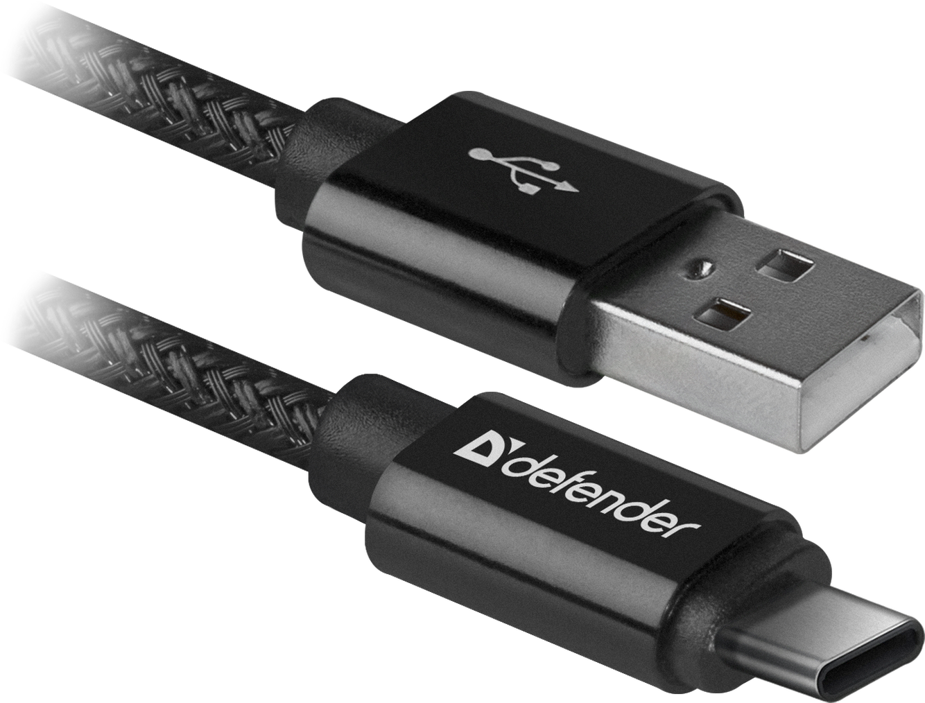 Кабель USB09-03T PRO USB2.0 черный,AM-Type C,1м,2,1А DEFENDER