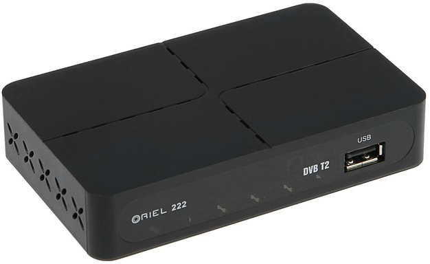 Цифровая TV приставка (DVB-T2) HD Oriel-222 пластик (без шнура 3RCA и батареек 2*AAA)