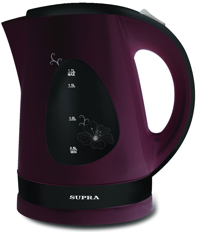 Чайник Supra KES-1708 чёрн вишнёвый (1,7л, дисковый) 12шт/уп