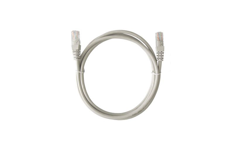 Патч корд UTP 4 пары, кат.5e,  1м  (литой, обжатый кабель для локальной сети)