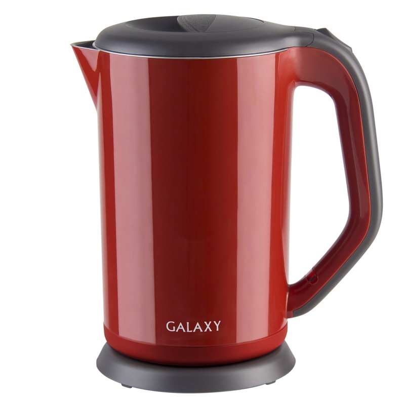 Чайник Galaxy GL 0318 красный (2 кВт, 1,7л, двойная стенка нерж и пластик) 6/уп