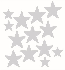 Световозвращатель наклейка фигурная набор "Звезды" желтые