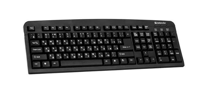 Клавиатура DEFENDER Element HB-520 USB B(Черный) 104+3кн. управление питанием