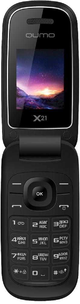 тел.мобильный QUMO Push X21 black 1,8"LCD 2SIM/MicroSD/BT MP3/MP4