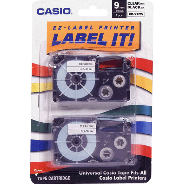 этикет-картридж для принтера CASIO XR-9WE (9мм * 8м, белая)